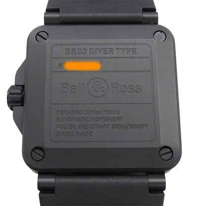 Bell＆Ross ベル＆ロス ダイバー フル ラム セラミック BR03A-D-LM-CE/SRB メンズ 腕時計 自動巻き AT セラミック ラバー ブラック ブルー 【中古】