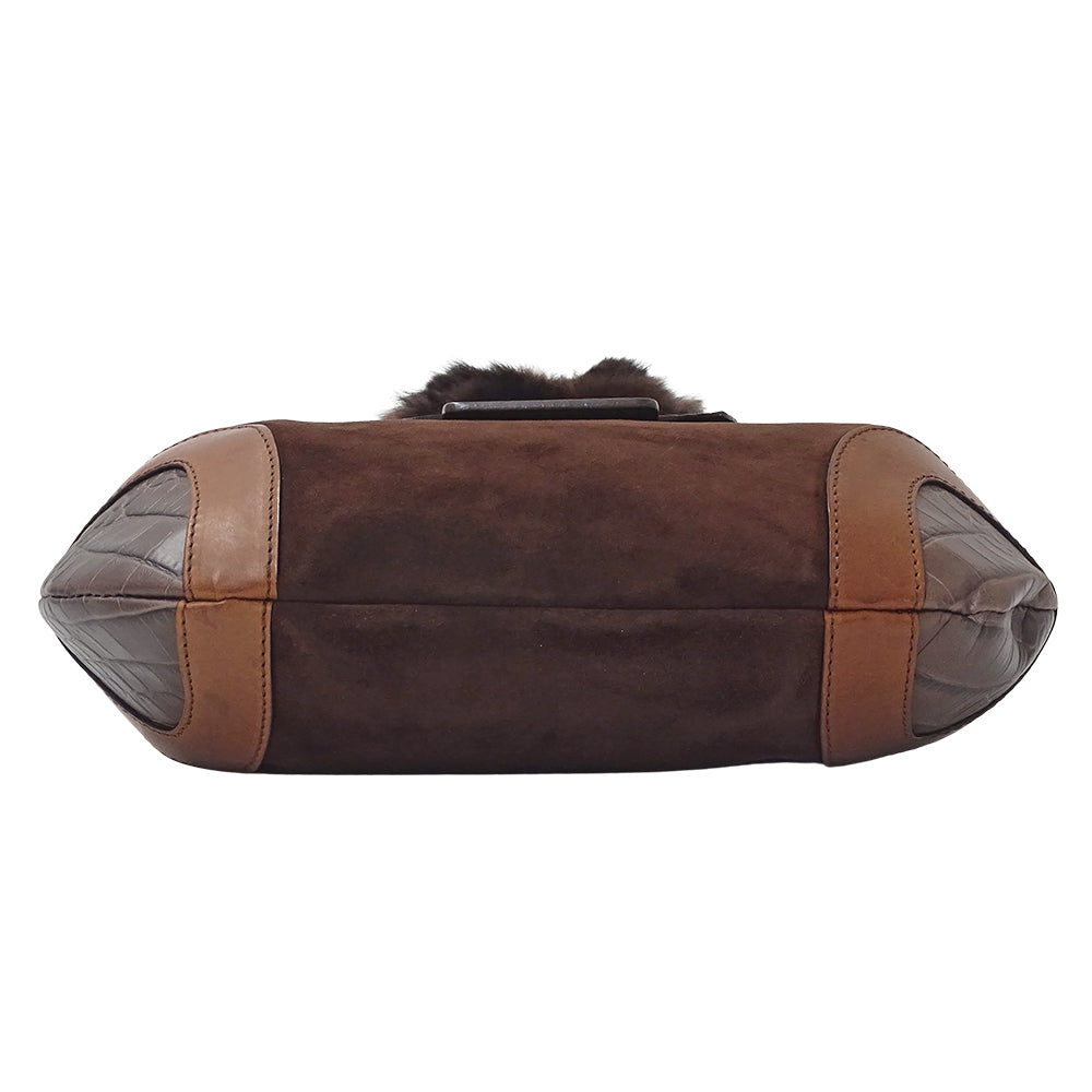 Valentino Garavani ヴァレンティノ・ガラヴァーニ ショルダーバッグ ブラウン スエード レディース 【中古】