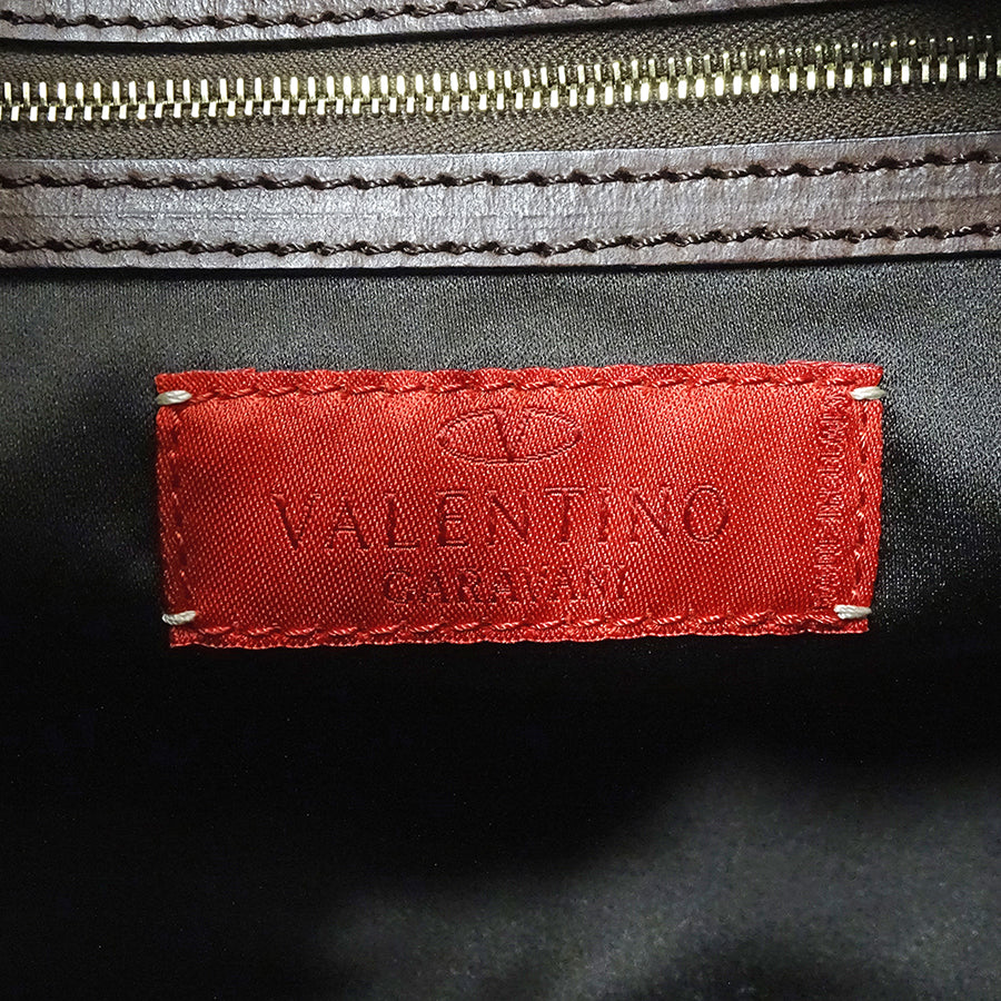 Valentino Garavani ヴァレンティノ・ガラヴァーニ ショルダーバッグ ブラウン スエード レディース 【中古】