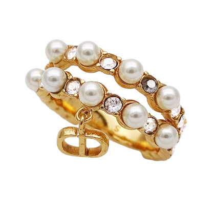 Dior ディオール リング 指輪 メタル ゴールド 10号 レディース 【中古】