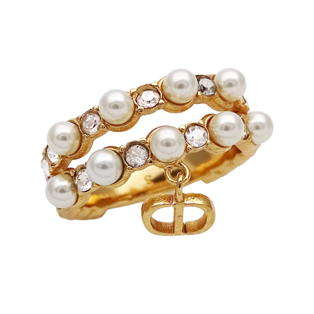 Dior ディオール リング 指輪 メタル ゴールド 10号 レディース 【中古】