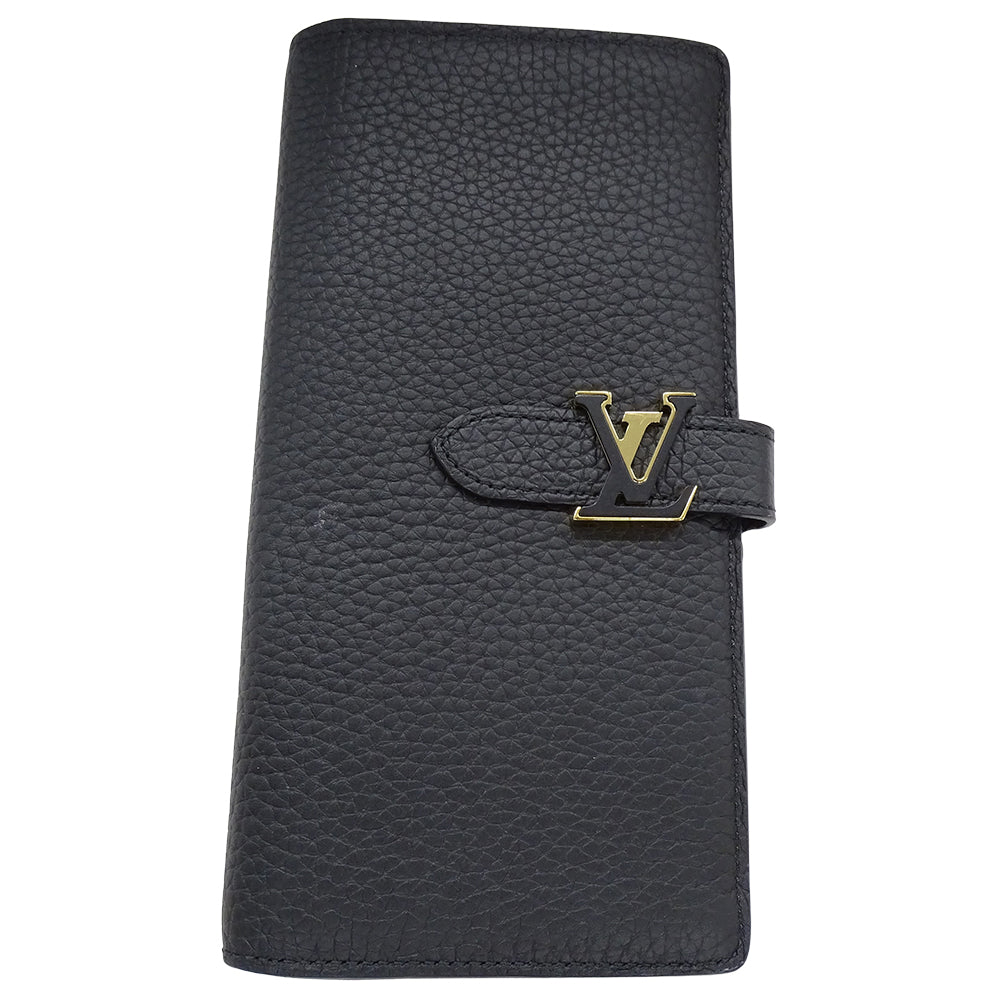 LOUIS VUITTON ルイ・ヴィトン LV ヴェルティカル ウォレット 長財布 ノワール M81330 レディース メンズ 【中古】