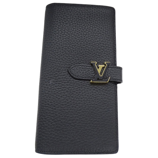 LOUIS VUITTON ルイ・ヴィトン LV ヴェルティカル ウォレット 長財布 ノワール M81330 レディース メンズ 【中古】