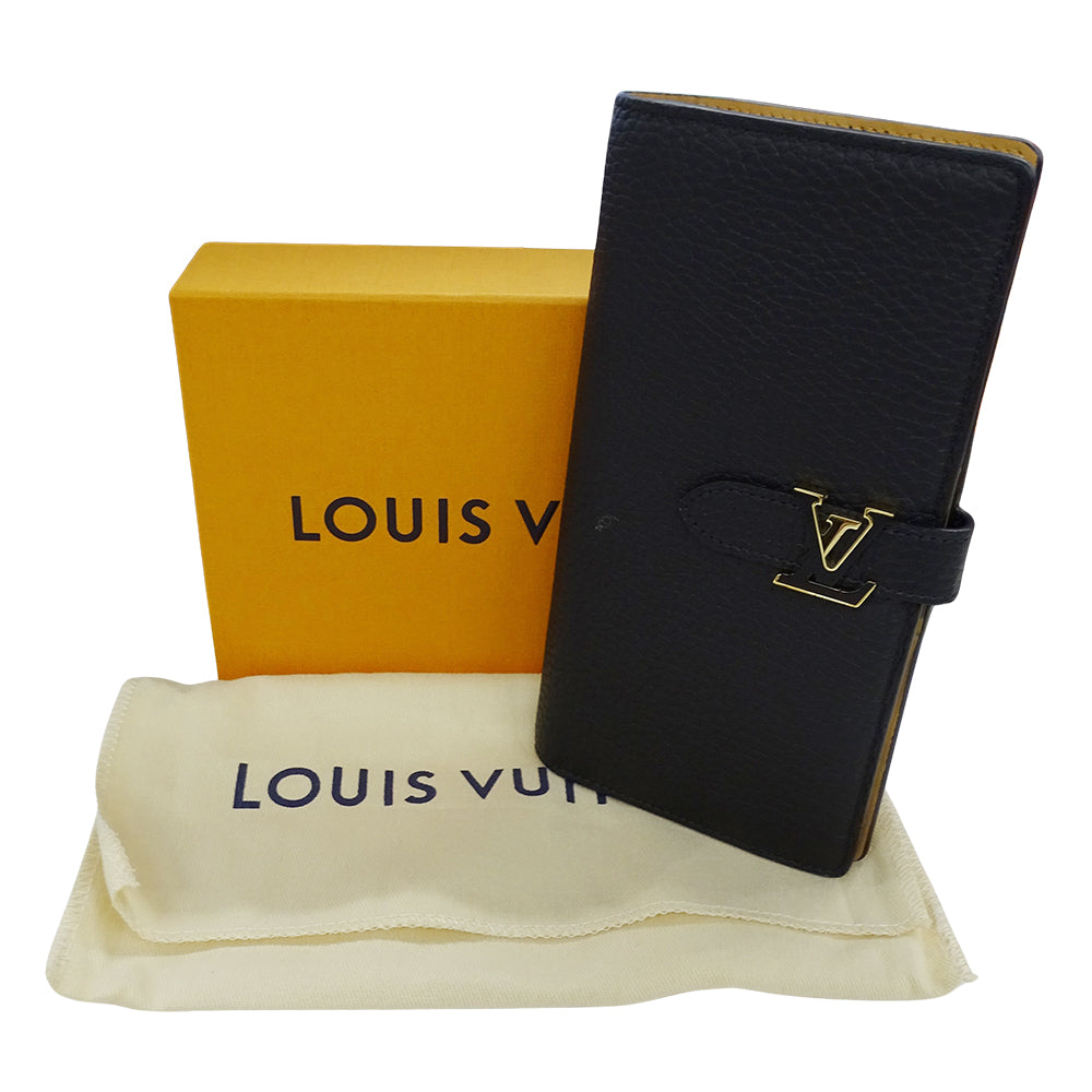 LOUIS VUITTON ルイ・ヴィトン LV ヴェルティカル ウォレット 長財布 ノワール M81330 レディース メンズ 【中古】