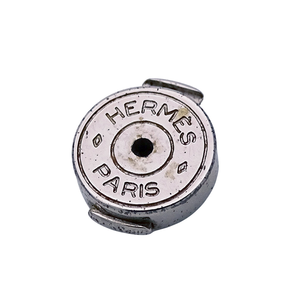 HERMES エルメス カージュドアッシュ Hキューブ ピアス ブラック シルバー レディース 【中古】