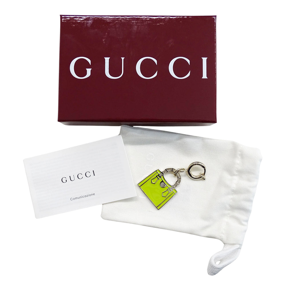 GUCCI グッチ バッグチャーム チャーム バンブー ダイアナ メタル グリーン シャンパンゴールド レディース 837064 【中古】
