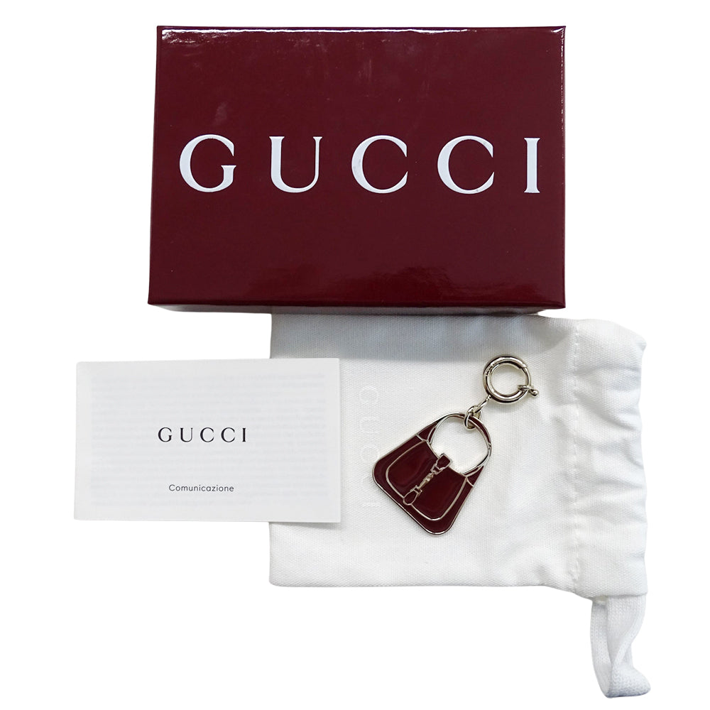 GUCCI グッチ バッグチャーム チャーム ジャッキー メタル ボルドー レディース 837066 【中古】
