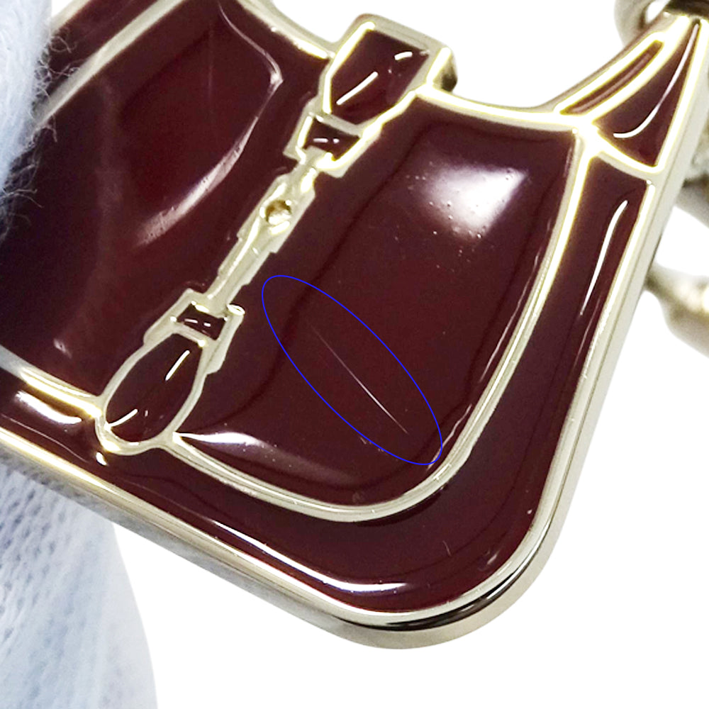 GUCCI グッチ バッグチャーム チャーム ジャッキー メタル ボルドー レディース 837066 【中古】