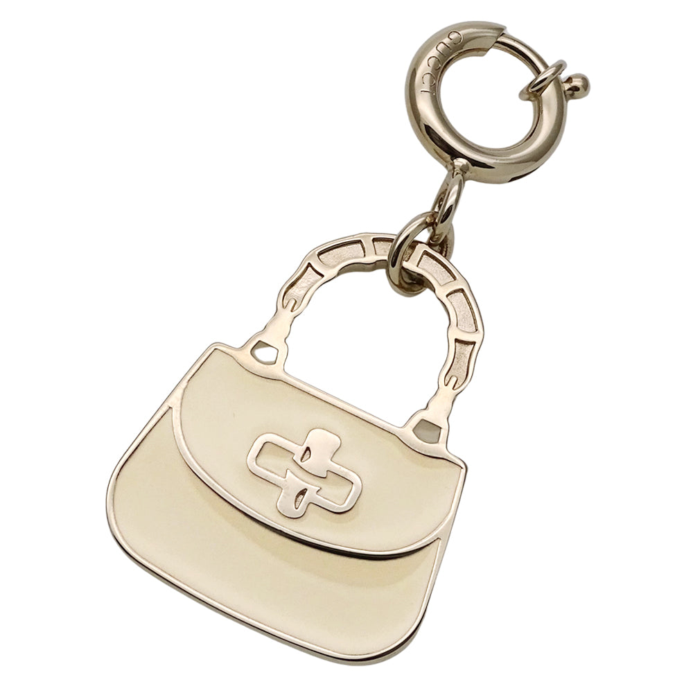 GUCCI グッチ バッグチャーム チャーム バンブー メタル クリーム レディース 837068 【中古】
