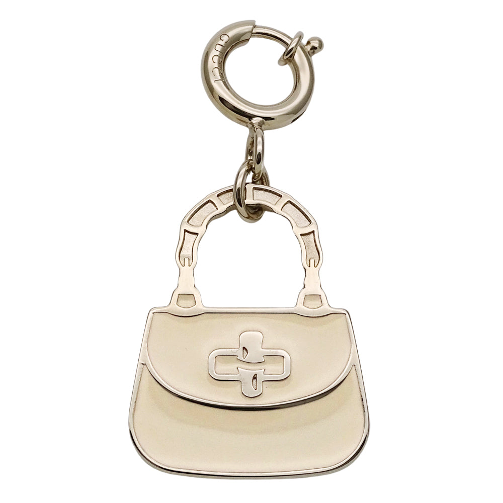 GUCCI グッチ バッグチャーム チャーム バンブー メタル クリーム レディース 837068 【中古】