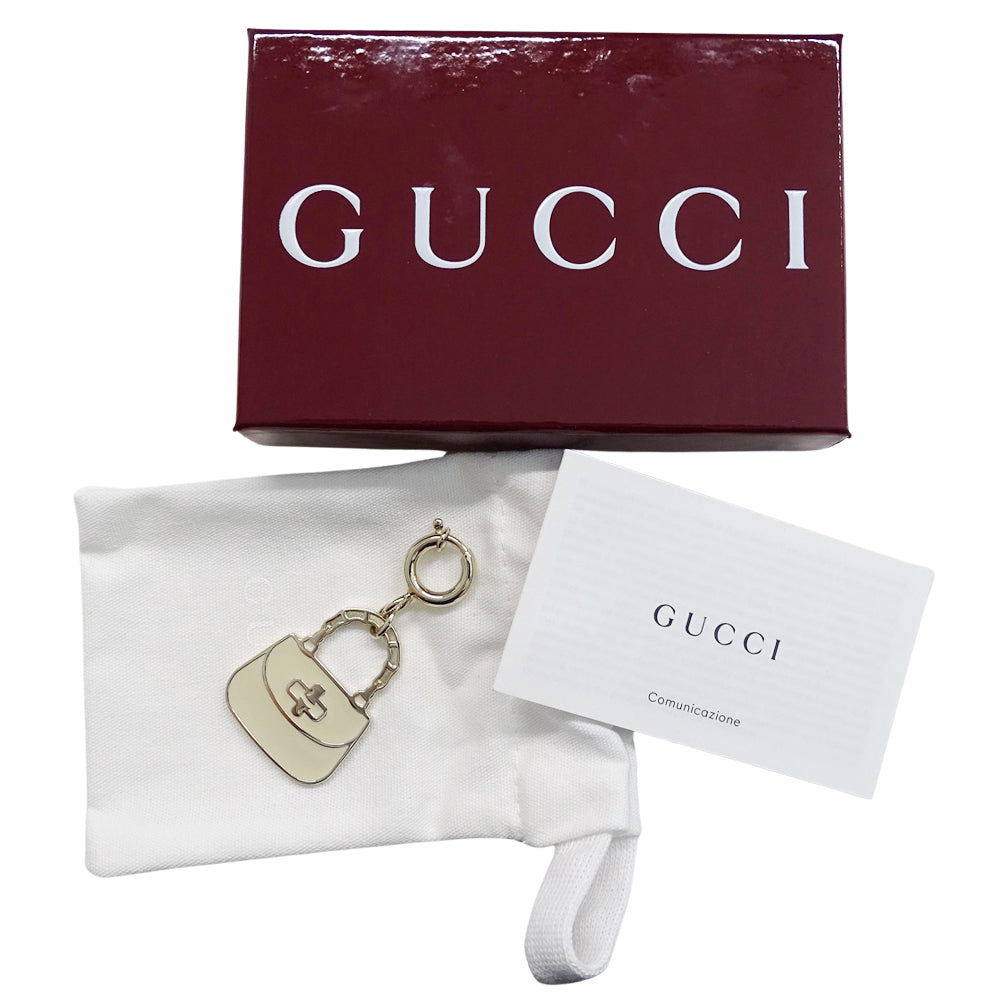 GUCCI グッチ バッグチャーム チャーム バンブー メタル クリーム レディース 837068 【中古】