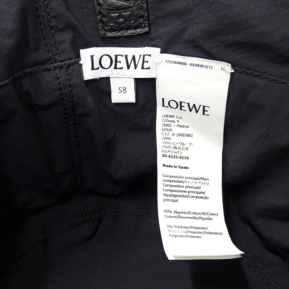 LOEWE ロエベ アナグラム ハット ブラック ジャガード メンズ 【中古】