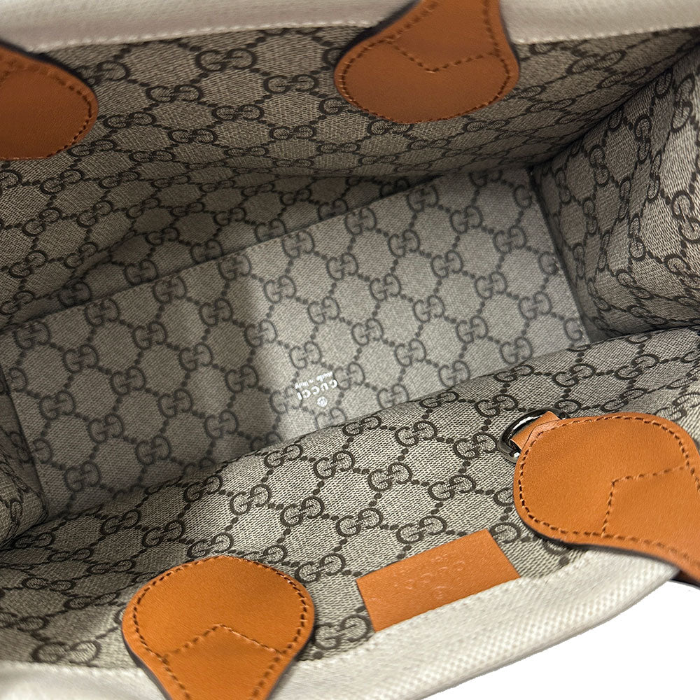 GUCCI グッチ 2wayバッグ ブラウン ホワイト 772144 GGキャンバス レディース 【中古】