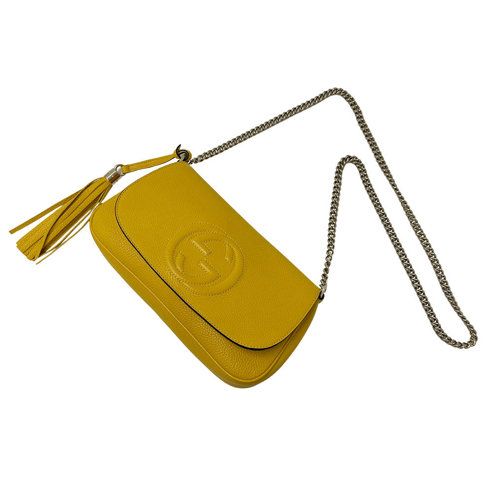 GUCCI グッチ ショルダーバッグ ソーホー イエロー 536224 レザー レディース メンズ 【中古】