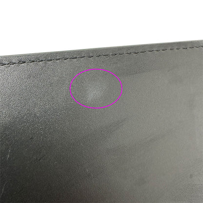 SAINT LAURENT サンローラン ショルダーバッグ カサンドラ ロゴ サッチェル ブラック レザー レディース 【中古】