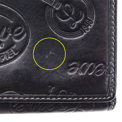 LOEWE ロエベ 三つ折り財布 ブラック レザー レディース 【中古】