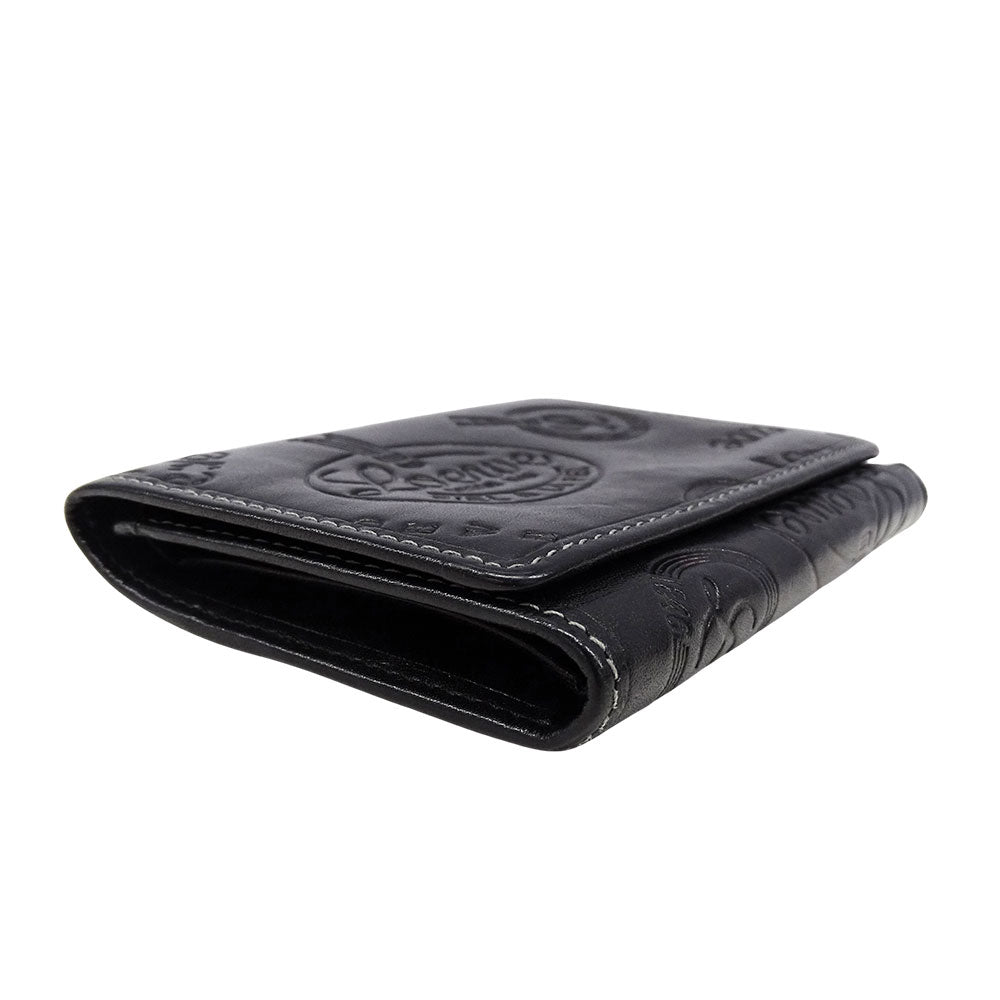 LOEWE ロエベ 三つ折り財布 ブラック レザー レディース 【中古】