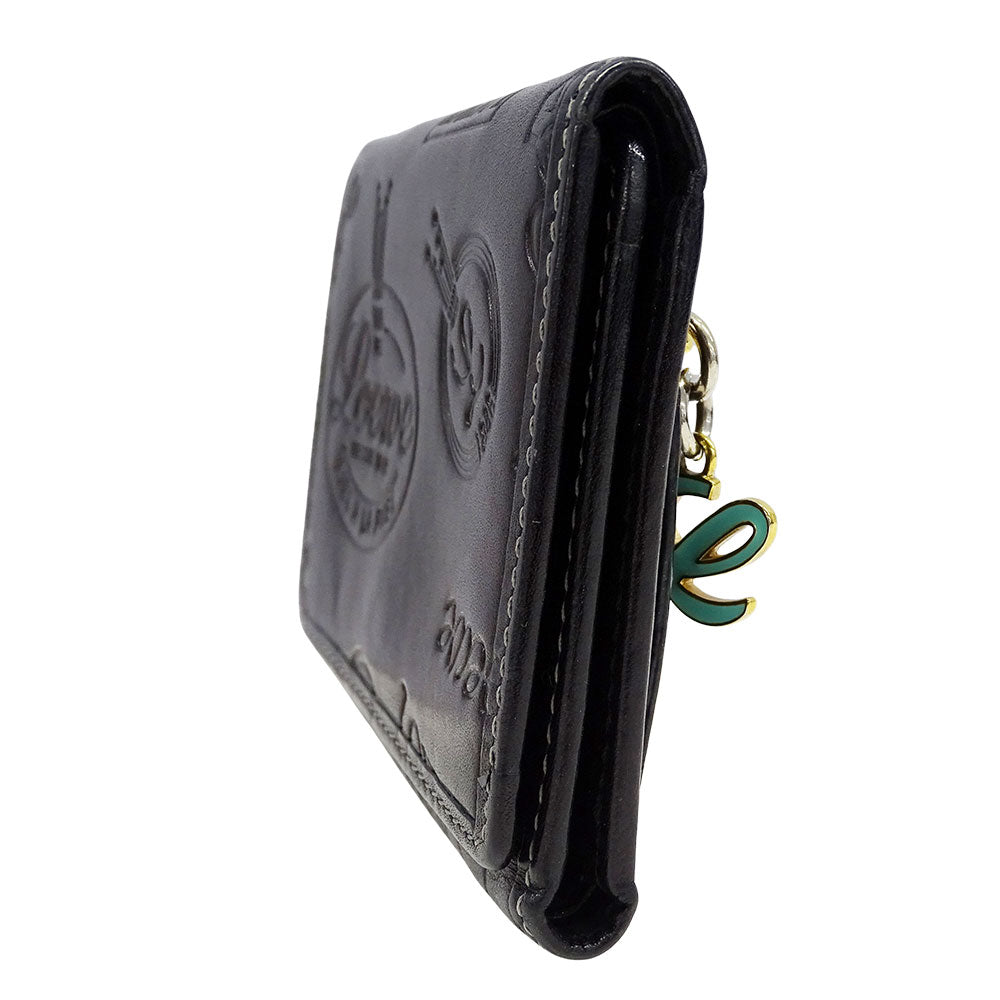 LOEWE ロエベ 三つ折り財布 ブラック レザー レディース 【中古】