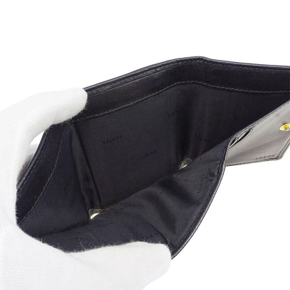 LOEWE ロエベ 三つ折り財布 ブラック レザー レディース 【中古】