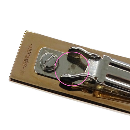 HERMES エルメス アイリーンGM バレッタ メタル ピンクゴールド シルバー レディース 【中古】