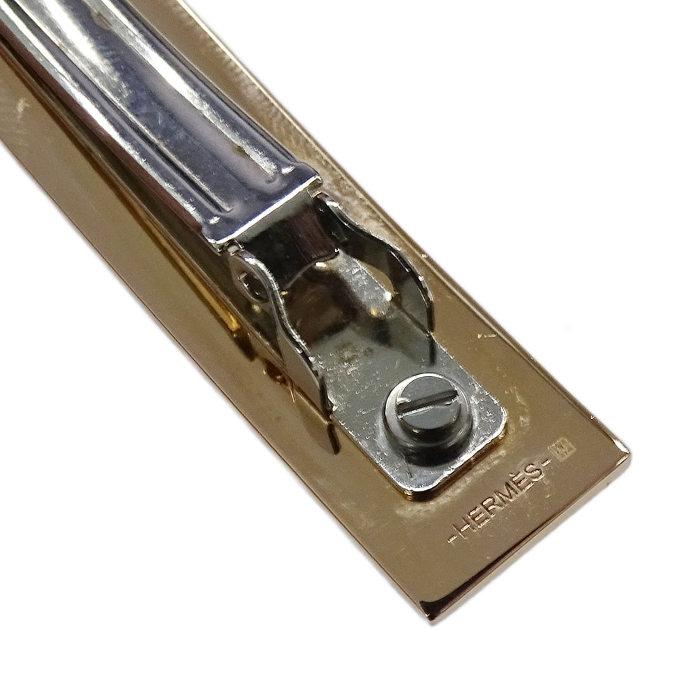 HERMES エルメス アイリーンGM バレッタ メタル ピンクゴールド シルバー レディース 【中古】