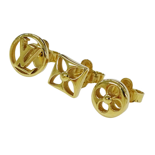LOUIS VUITTON ルイ・ヴィトン ブックレドレイユ クレイジー イン ロック ピアス メタル ゴールド レディース M00395 【中古】