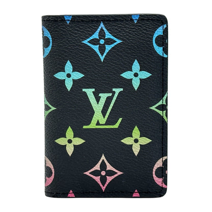 LOUIS VUITTON ルイ・ヴィトン オーガナイザー・ドゥ・ポッシュ カードケース モノグラム イリディセント ブラック レインボー M14134 レディース メンズ 【中古】