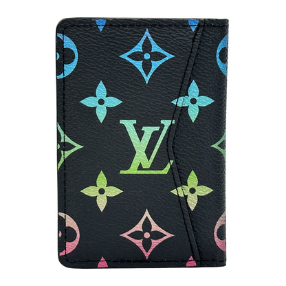 LOUIS VUITTON ルイ・ヴィトン オーガナイザー・ドゥ・ポッシュ カードケース モノグラム イリディセント ブラック レインボー M14134 レディース メンズ 【中古】