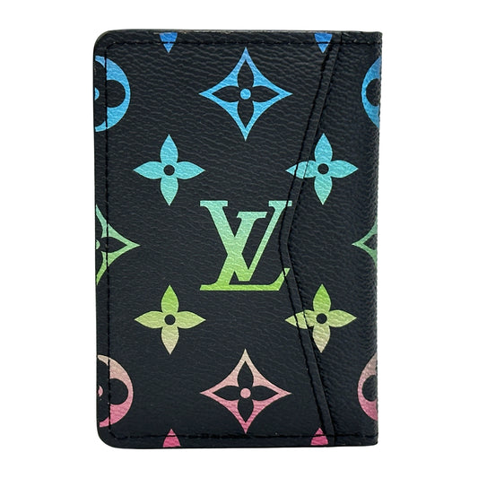 LOUIS VUITTON ルイ・ヴィトン オーガナイザー・ドゥ・ポッシュ カードケース モノグラム イリディセント ブラック レインボー M14134 レディース メンズ 【中古】