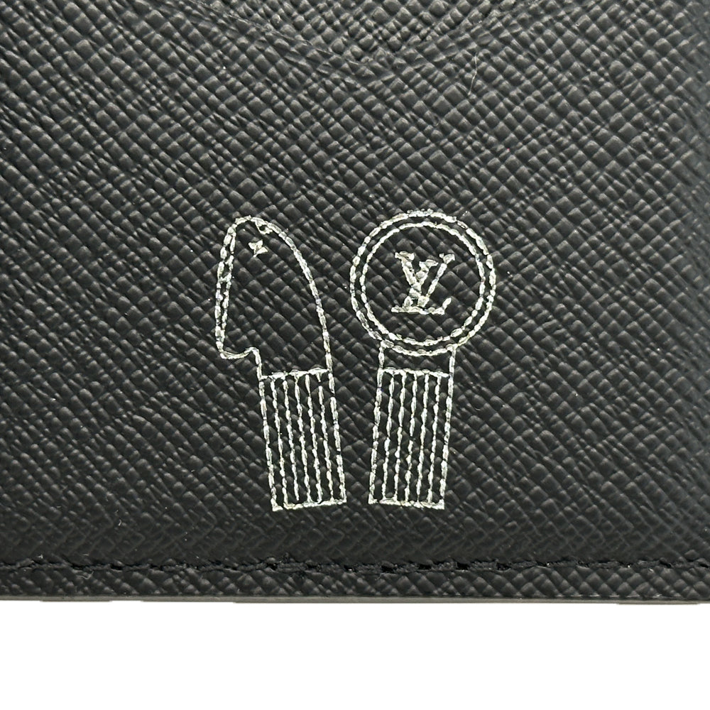 LOUIS VUITTON ルイ・ヴィトン オーガナイザー・ドゥ・ポッシュ カードケース モノグラム イリディセント ブラック レインボー M14134 レディース メンズ 【中古】