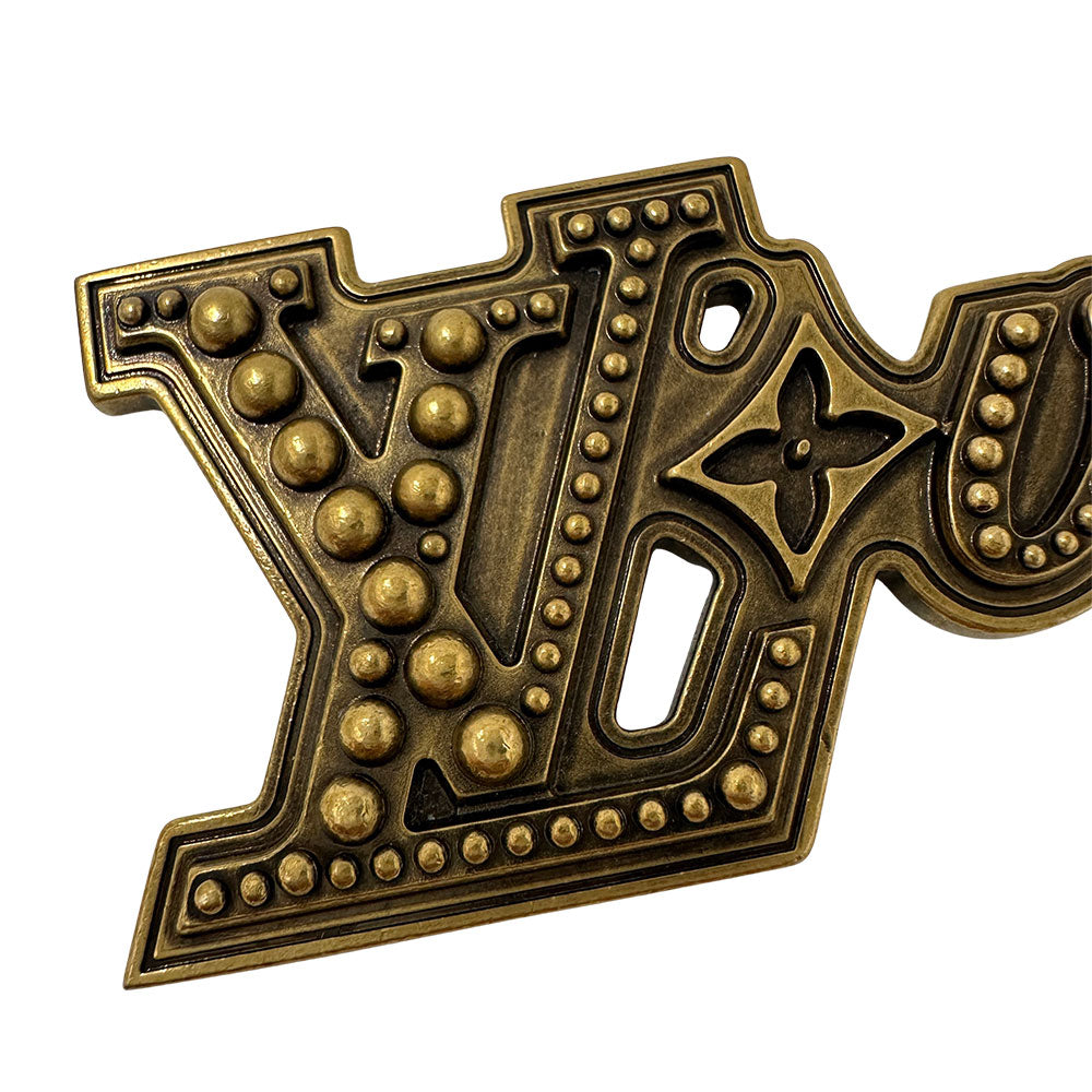 LOUIS VUITTON ルイ・ヴィトン LVラバーズ キーリング ステンレス ゴールド レディース メンズ M01755 【中古】