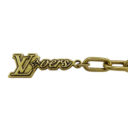 LOUIS VUITTON ルイ・ヴィトン バッグチャーム･チェーン ベルト パール チャーム メタル ゴールド ホワイト レディース M01689 【中古】