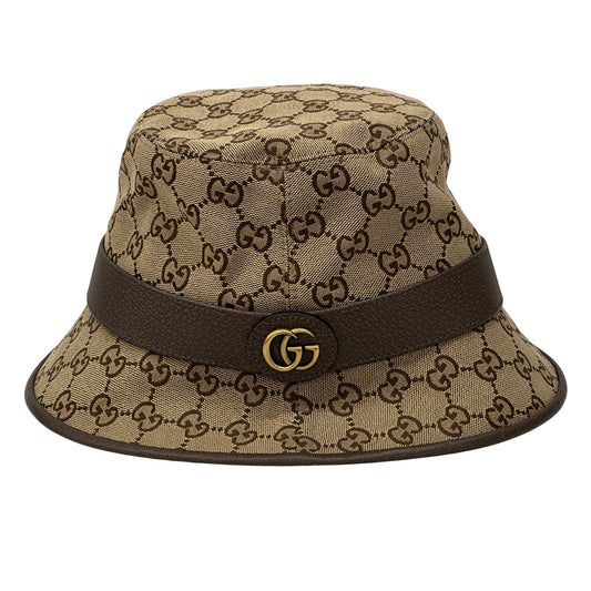 GUCCI グッチ バケットハット ハット GGキャンバス GGマーモント ブラウン 576587 GGキャンバス レディース メンズ 【中古】