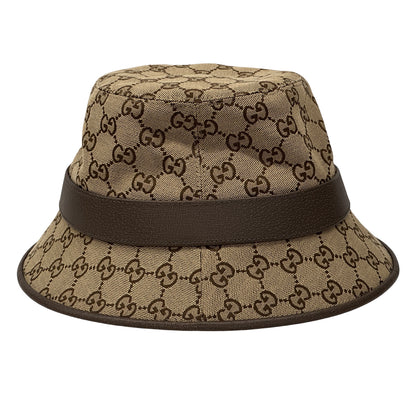 GUCCI グッチ バケットハット ハット GGキャンバス GGマーモント ブラウン 576587 GGキャンバス レディース メンズ 【中古】