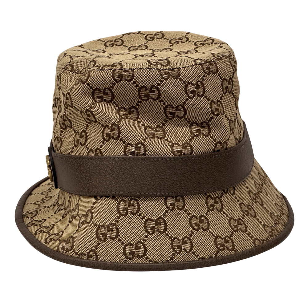 GUCCI グッチ バケットハット ハット GGキャンバス GGマーモント ブラウン 576587 GGキャンバス レディース メンズ 【中古】