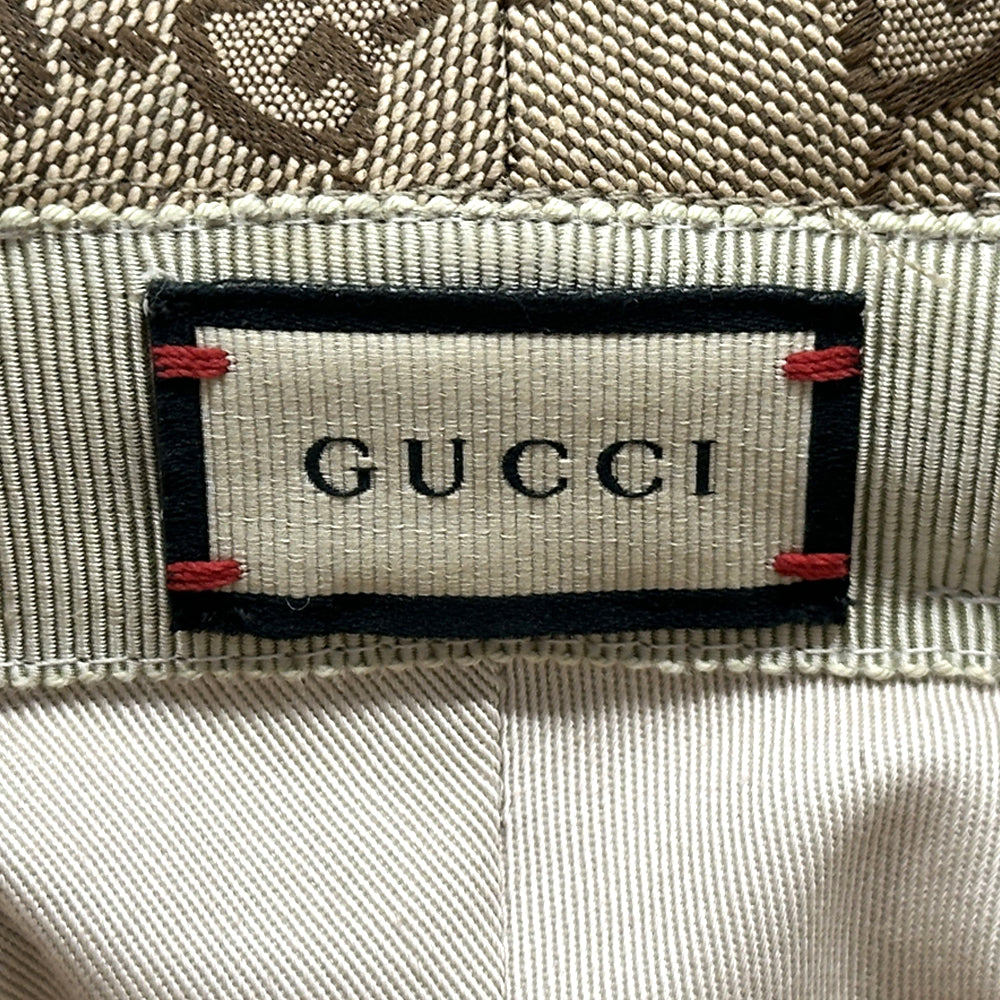 GUCCI グッチ バケットハット ハット GGキャンバス GGマーモント ブラウン 576587 GGキャンバス レディース メンズ 【中古】