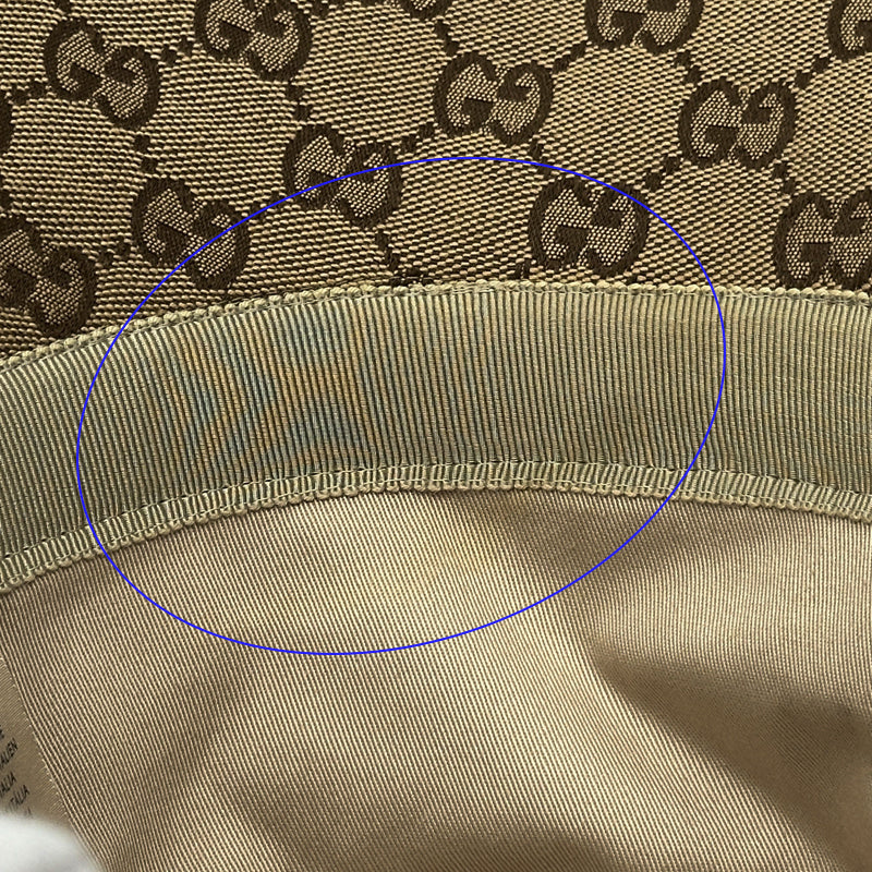 GUCCI グッチ バケットハット ハット GGキャンバス GGマーモント ブラウン 576587 GGキャンバス レディース メンズ 【中古】