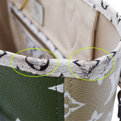 LOUIS VUITTON ルイ・ヴィトン ネヴァーフルMM トートバッグ モノグラムジャイアント カーキグリーン ベージュ M44568 モノグラムキャンバス レディース 【中古】