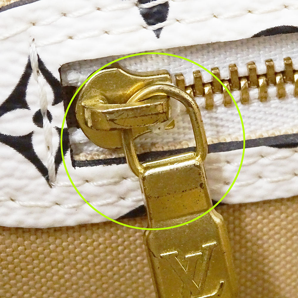 LOUIS VUITTON ルイ・ヴィトン ネヴァーフルMM トートバッグ モノグラムジャイアント カーキグリーン ベージュ M44568 モノグラムキャンバス レディース 【中古】
