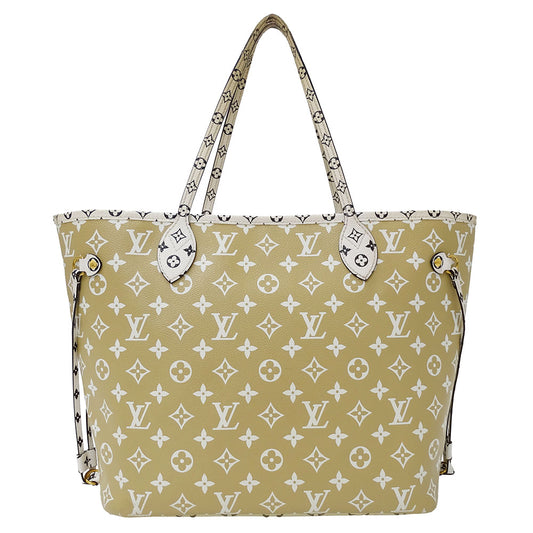 LOUIS VUITTON ルイ・ヴィトン ネヴァーフルMM トートバッグ モノグラムジャイアント カーキグリーン ベージュ M44568 モノグラムキャンバス レディース 【中古】