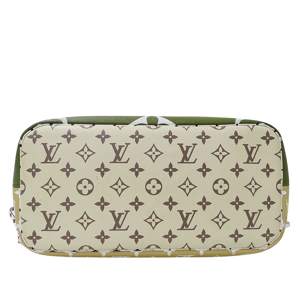 LOUIS VUITTON ルイ・ヴィトン ネヴァーフルMM トートバッグ モノグラムジャイアント カーキグリーン ベージュ M44568 モノグラムキャンバス レディース 【中古】