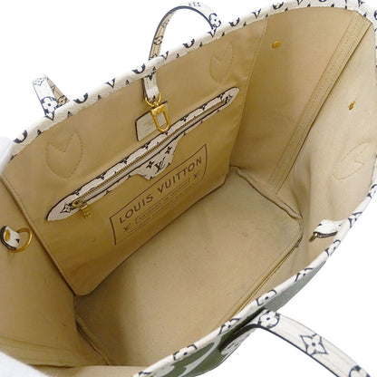 LOUIS VUITTON ルイ・ヴィトン ネヴァーフルMM トートバッグ モノグラムジャイアント カーキグリーン ベージュ M44568 モノグラムキャンバス レディース 【中古】