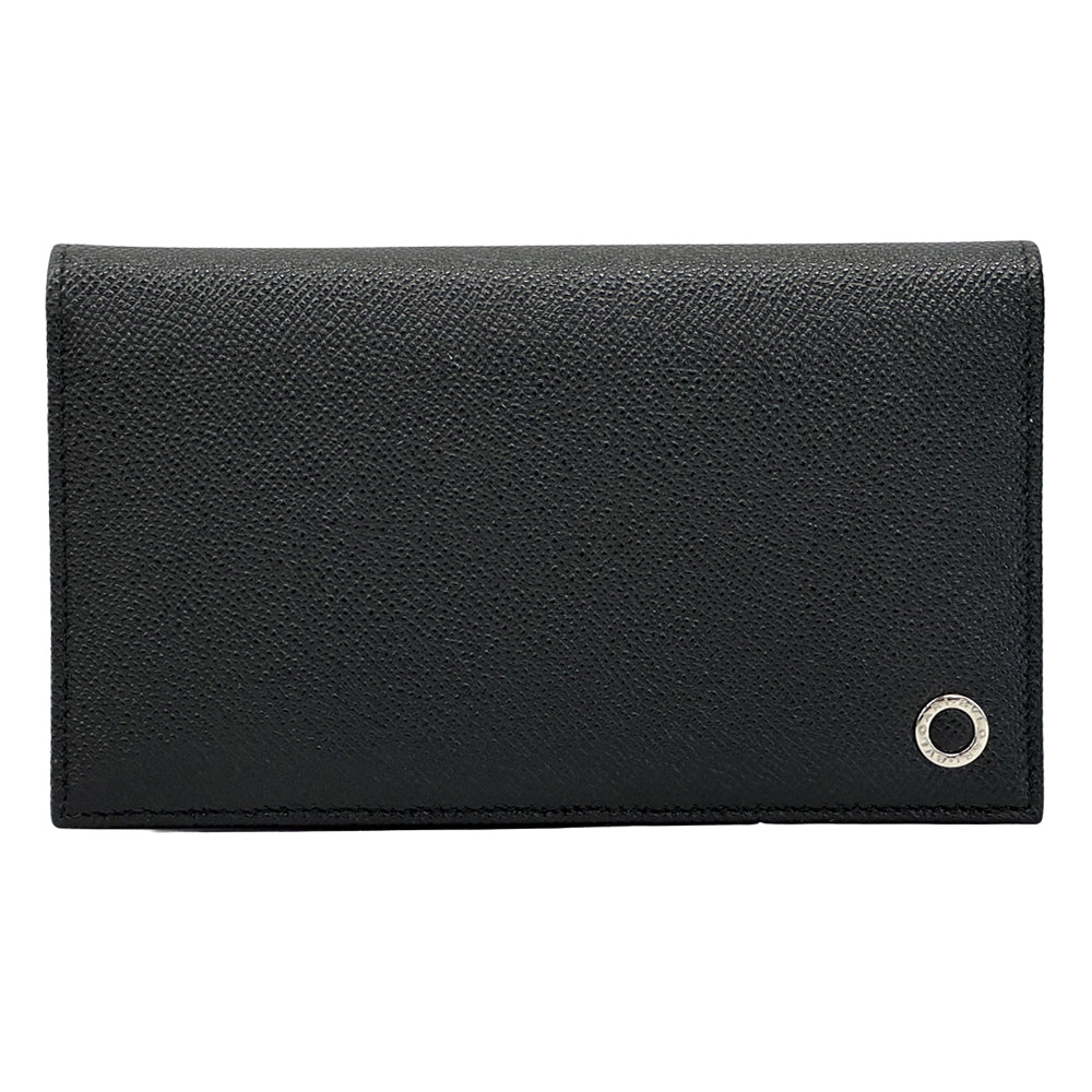 BVLGARI ブルガリ ラージウォレット 長財布 ブルガリブルガリ マン ブラック レザー メンズ 【中古】