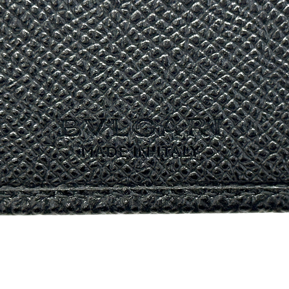 BVLGARI ブルガリ ラージウォレット 長財布 ブルガリブルガリ マン ブラック レザー メンズ 【中古】