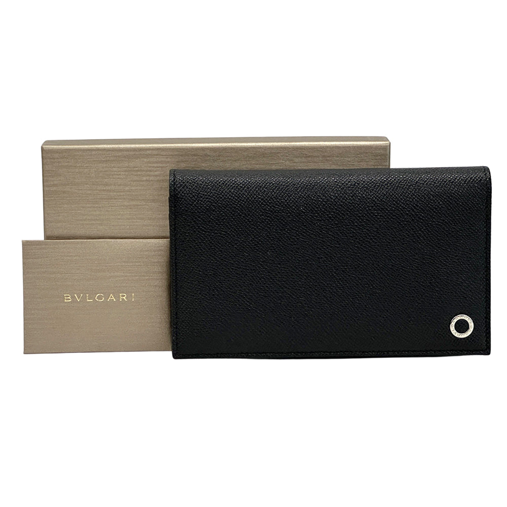 BVLGARI ブルガリ ラージウォレット 長財布 ブルガリブルガリ マン ブラック レザー メンズ 【中古】