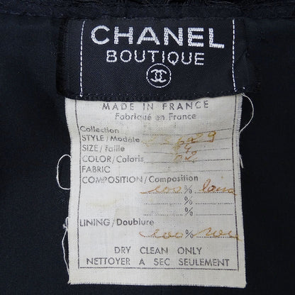 CHANEL シャネル ジャケット カメリア ブラック ゴールド金具 レディース 【中古】