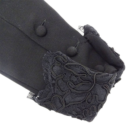 CHANEL シャネル ジャケット カメリア ブラック ゴールド金具 レディース 【中古】