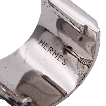 HERMES エルメス イヤリング エマイユ メタル シルバー ブルー レディース 【中古】