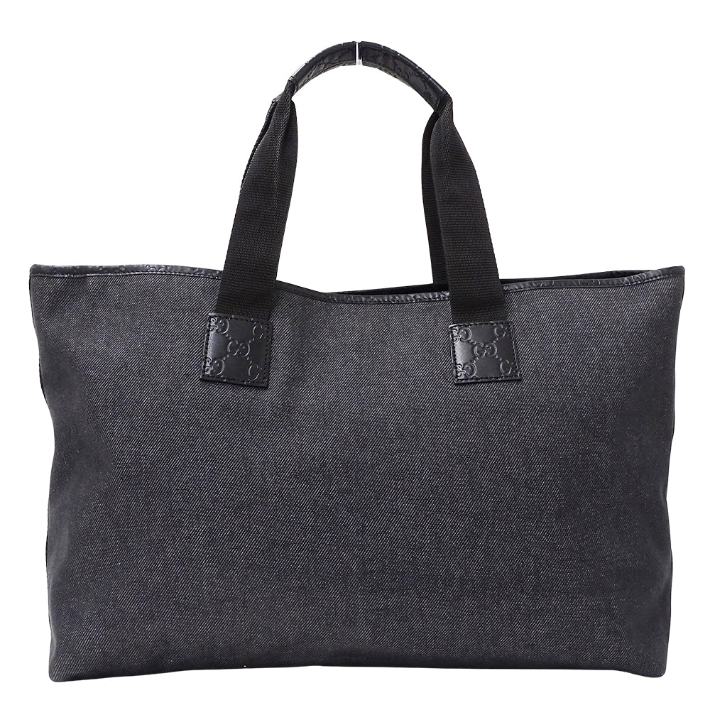 GUCCI グッチ トートバッグ グッチシマ ブラック 289626 デニム レディース 【中古】