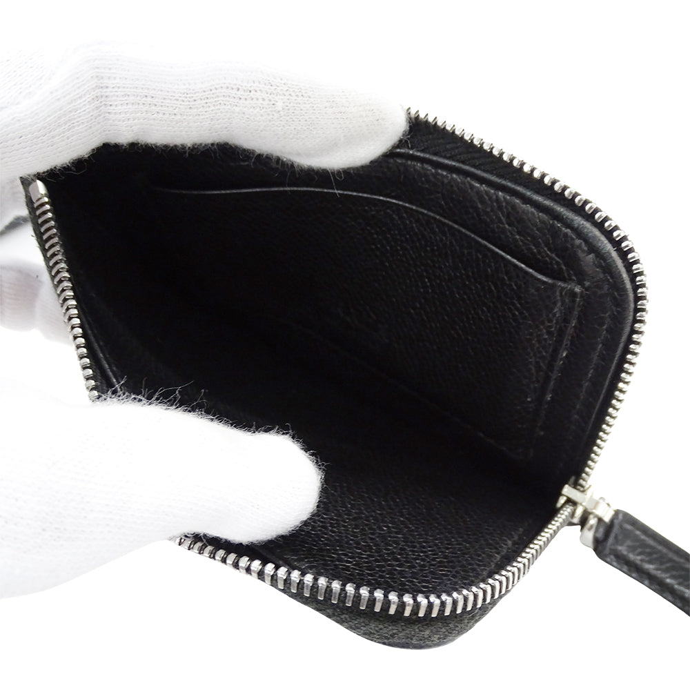 PRADA プラダ カードケース ブラック シルバー金具 2MC021 レディース メンズ 【中古】